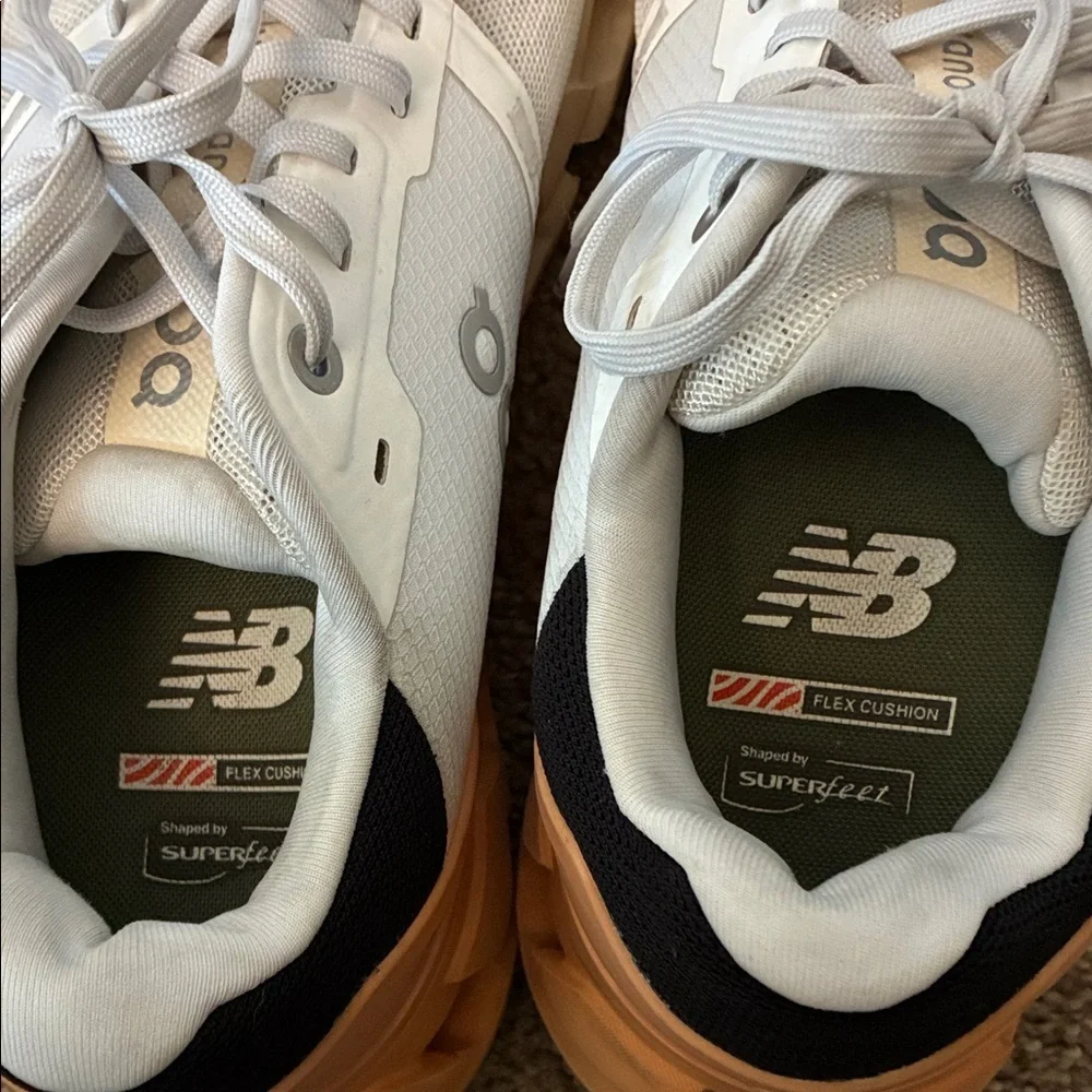 On Running Sneakers in White and Orange size 8